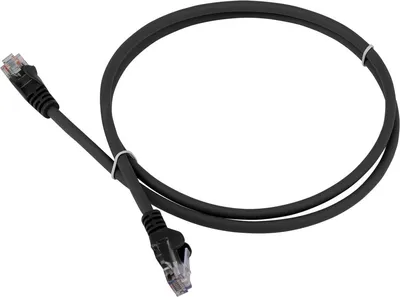 Патч-корд LANMASTER - LAN-PC45, UTP, кат. 6, 2 x RJ-45, RJ-45 - RJ-45, LSZH, чёрный, 1 м, LAN-PC45/U6-1.0-BK