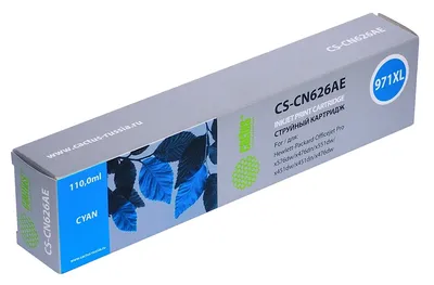 Картридж струйный Cactus CS-CN626AE, №971XL, голубой, 110мл, для HP DJ Pro