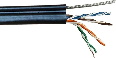 Кабель информационный Lanmaster TWT-5EUTP-OUT-TR кат.5е U/UTP не экранированный 4X2X24AWG PE внешний 305м черный