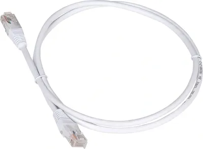 Патч-корд LANMASTER - TWT, UTP, кат. 5e, 2 x RJ-45, RJ-45 - RJ-45, ПВХ, белый, 7 м, с заливными колпачками, TWT-45-45-7.0-WH