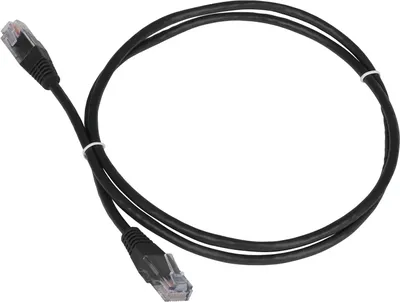 Патч-корд LANMASTER - TWT, UTP, кат. 5e, 2 x RJ-45, RJ-45 - RJ-45, ПВХ, чёрный, 7 м, с заливными колпачками, TWT-45-45-7.0-BK