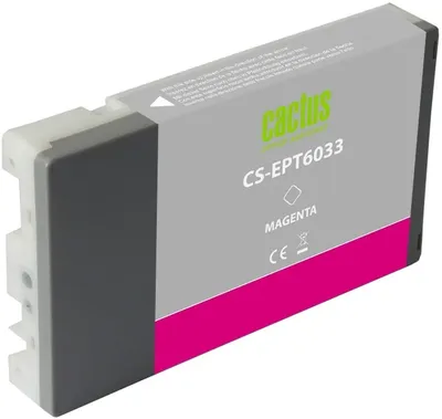 Картридж струйный Cactus CS-EPT6033, пурпурный, пигментный, 220 мл