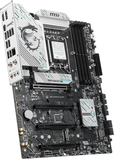 Материнская плата MSI B860 GAMING PLUS WIFI, LGA1851, Intel B860, 4xDDR5, 4xSATA, 3xM.2, 1xPCIe 5.0 x16, DisplayPort, HDMI, USB Type-C, 1x5Gb LAN, Thunderbolt, 3x3.5 мм, 7.1, ATX