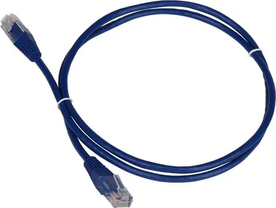 Патч-корд LANMASTER - TWT, UTP, кат. 5e, 2 x RJ-45, RJ-45 - RJ-45, ПВХ, синий, 0.15 м, с заливными колпачками, TWT-45-45-0.15-BL
