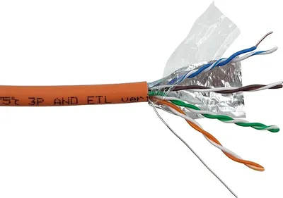 LAN-5EFTP-HFLT-OR Кабель информационный Lanmaster  кат.5E FTP 4 пары 24AWG LSZH  внутренний 305м оранжевый