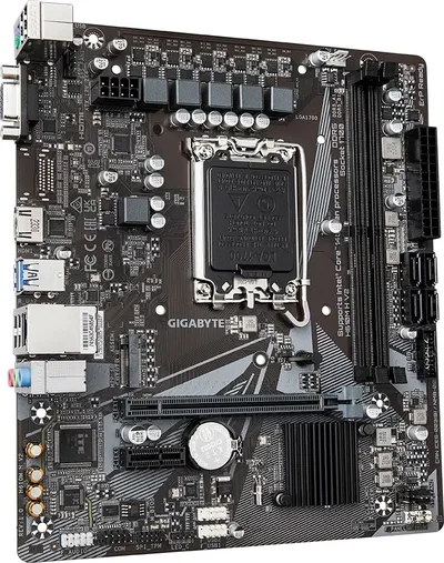 Материнская плата/ MB GIGABYTE INTEL H610 s1700, 2xDDR5(64GB), D-SUB/HDMI 2.1, 1xPCIe 4.0x16, 1xPCIe 3.0, 1xLAN, 4xSATA 6Gb/s, 1xM.2, 2xUSB 3.2, 4xUSB 2.0, 2xPS/2, mATX