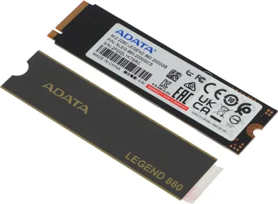 Твердотельный накопитель/ ADATA SSD LEGEND 860, 2000GB, M.2(22x80mm), NVMe 1.4, PCIe Gen 4x4, 3D NAND, R/W 6000/5000MB/s, IOPs н.д./н.д., TBW 640, DWPD 0.2 (5 лет)