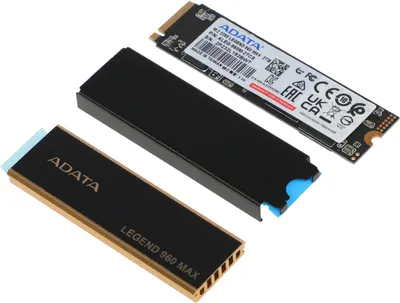 Твердотельный накопитель/ ADATA SSD LEGEND 960 MAX, 2000GB, M.2(22x80mm), NVMe 1.4, PCIe 4.0 x4, 3D NAND, R/W 7400/6800MB/s, IOPs 750 000/630 000, DRAM buffer 2000MB, TBW 1560, DWPD 0.43, with BIG Heat Spreader (5 лет)