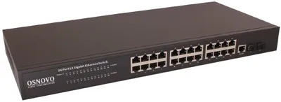 Коммутатор OSNOVO SW-72402/L2, L2+, 24×1GbE, 2×SFP, управляемый