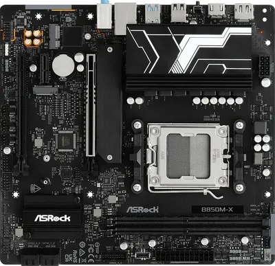 Материнская плата ASRock - B850M-X R2.0, mATX, AMD B850, 1xAM5, 2xDDR5 до 128ГБ, 1x2.5GbE, audio, M.2, HDMI, DP, 4xSATA, 2xUSB2.0, 3xUSB3.1, 1xUSB3.1 Type C, B850M-X R2.0