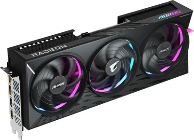 Видеокарта Gigabyte AMD - Radeon RX 9070 XT Aorus Elite, PCI-E 5.0 16x, GDDR6 16GB 256bit, 2x HDMI, 2x DP, max 7680 x 4320 (8K), 330Вт, 339мм, GV-R9070XTAORUS E-16GD