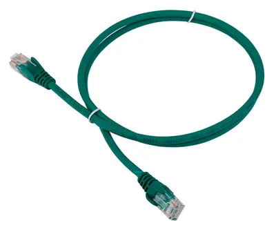 Патч-корд LANMASTER - LAN-PC45, UTP, кат. 5e, 2 x RJ-45, RJ-45 - RJ-45, LSZH, зелёный, 2 м, LAN-PC45/U5E-2.0-GN
