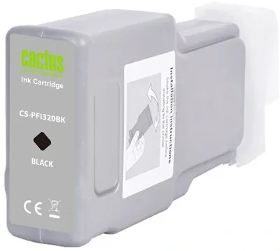 Картридж струйный Cactus CS-PFI320BK, черный, 300 мл, для Canon imagePROGRAF