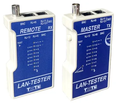 Тестер кабельный LANMASTER TWT-TST-200, RJ-45/RJ-11/RJ-12/BNC
