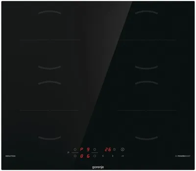 Варочная панель Gorenje GI6401BSCE, индукционная, 4 конфорки, чёрная