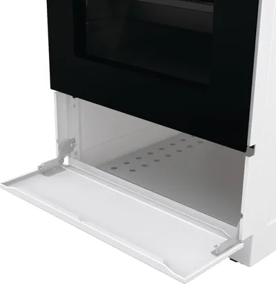 Плита Gorenje GEC5A41WG, электрическая, 4 конфорки, гриль, белая, 50см