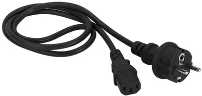 Шнур питания Lanmaster LAN-PP13/SH-1.5-BK C13-Schuko проводник.:3x0.75мм2 1.5м 220В черный