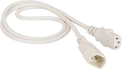 LAN-PP13/14-0.5-WH Шнур для блока питания Lanmaster IEC 60320 С13 вилка IEC 60320 С14 0.5 м 10А цвет: белый