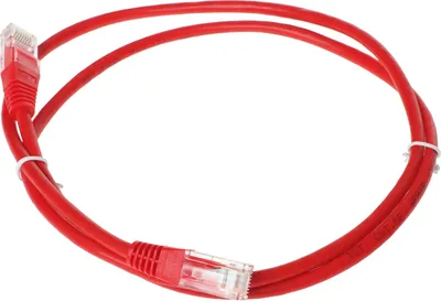 Патч-корд LANMASTER - TWT, UTP, кат. 5e, 2 x RJ-45, RJ-45 - RJ-45, ПВХ, красный, 1 м, с заливными колпачками, TWT-45-45-1.0-RD
