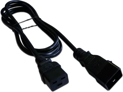Кабель питания для серверов Lanmaster LAN-PP19/20-1.0-BK (C19-C20, 3х1.5мм?, 250В, 16A, черный, 1м)