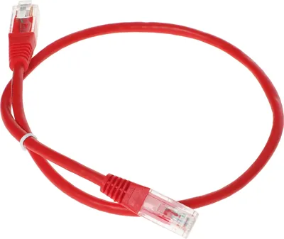Патч-корд Lanmaster TWT-45-45-0.5-RD, кат.5e, UTP, 0.5м, красный