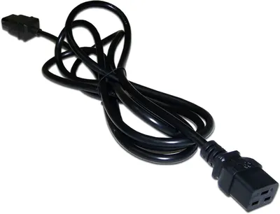 Кабель питания для серверов Lanmaster LAN-PP19/20-0.5-BK (C19-C20, 3х1.5мм?, 250В, 16A, черный, 0.5м)