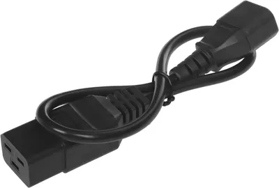 Кабель питания для серверов Lanmaster LAN-PP19/14-0.5-BK (C19-C14, 3х0.75мм?, 250В, 10A, черный, 0.5м)