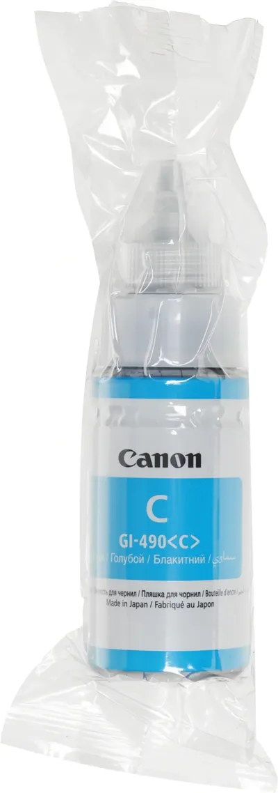 Чернила Canon 0664C001, GI-490 Cyan, 70 мл, 7000 стр.