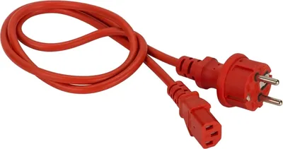 LANMASTER Шнур питания LAN-PP13/SH-1.0-RD C13-Schuko проводник.:3x0.75мм2 1м 220В 10А красный