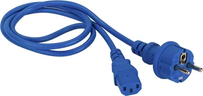 Кабель питания Lanmaster LAN-PP13/SH-2.0-BL, C13-Schuko, 2м, синий