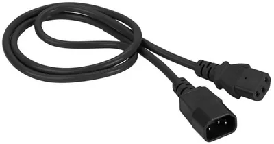 Кабель питания Lanmaster LAN-PP13/14-1.5-BK, IEC C13-C14, 1.5м, 10А, чёрный