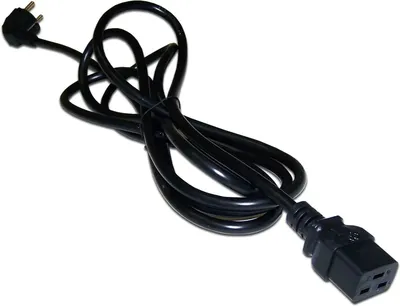 LAN-PP19/SHA-2.0-BK Шнур для блока питания Lanmaster IEC 60320 С19 вилка Schuko 2 м 16А угловой цвет: чёрный