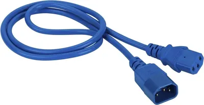 LAN-PP13/14-0.5-BL Шнур для блока питания Lanmaster IEC 60320 С13 вилка IEC 60320 С14 0.5 м 10А цвет: синий
