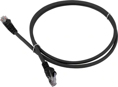 Патч-корд LANMASTER - LAN-PC45, UTP, кат. 5e, 2 x RJ-45, RJ-45 - RJ-45, LSZH, чёрный, 2 м, LAN-PC45/U5E-2.0-BK
