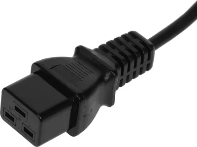 Кабель питания LANMASTER, IEC 320 C19 -> IEC 320 C14 10A, 1 м, цвет чёрный, LAN-PP19/14-1.0-BK