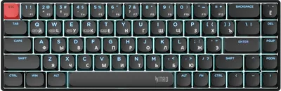 Клавиатура механическая Acer - Nitro OKR400, Беспроводная, 10 метров, USB, gaming, illumination keys, цвет чёрный, ZL.KBDEE.01A