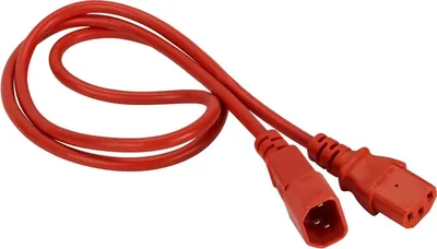 LAN-PP13/14-1.8-RD Шнур для блока питания Lanmaster IEC 60320 С13 вилка IEC 60320 С14 1.8 м 10А цвет: красный