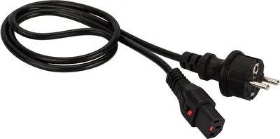 Кабель питания системного блока Lanmaster LAN-PP13L/SH-1.8-BK (Schuko с блокировкой - C13, 3х0.75мм?, 250В, 10A, черный, 1.8м)