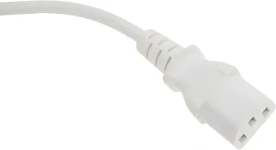 Кабель питания системный блок-монитор Lanmaster LAN-PP13/14-1.0-WH (C13-C14, 3х0.75мм?, 250В, 10A, белый, 1м)