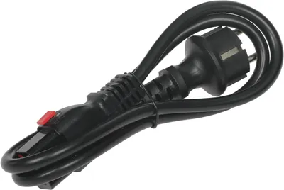 LAN-PP19L/SH-1.0-BK Шнур для блока питания Lanmaster IEC 60320 С19 вилка Schuko 1 м 16А с защитой подключения цвет: чёрный
