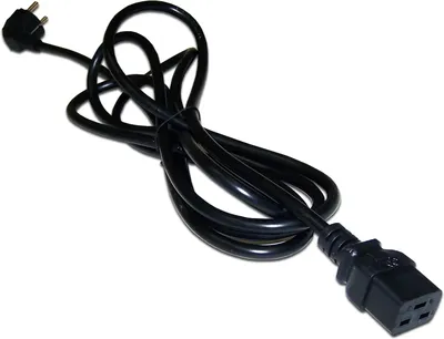 LAN-PP19/SHA-5.0-BK Шнур для блока питания Lanmaster IEC 60320 С19 вилка Schuko 5 м 16А угловой цвет: чёрный