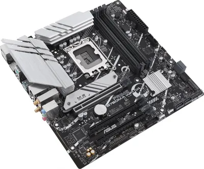 Материнская плата Asus - PRIME B760M-A WIFI D4, mATX, Intel B760, 1xLGA 1700, 4xDDR4 до 128ГБ, 1x2.5GbE, audio, M.2, Wi-Fi, Bluetooth, HDMI, DP, 1xPS/2, 4xSATA, 4xUSB2.0, 2xUSB3.2, PRIME B760M-A WIFI D4