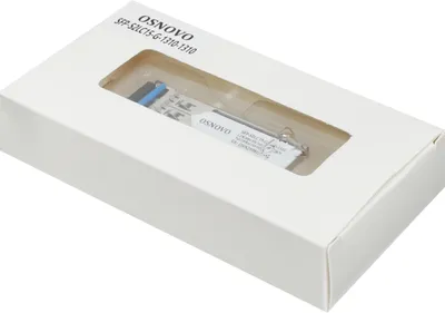 Osnovo - Оптический SFP Модуль. Два волокна Single Mode. Скорость: до 1,25 Гбит/c. Тип разъема: 2xLC. Оптический бюджет: 15дБ. Расстояние передачи - до 20км. Рабочая длина волны,нм - Tx:1310/Rx:1310. Поддержка DDM. Размеры (ШхВхГ): 14,8x12,4x56,5мм. Рабочая температура: 0…+70°С.