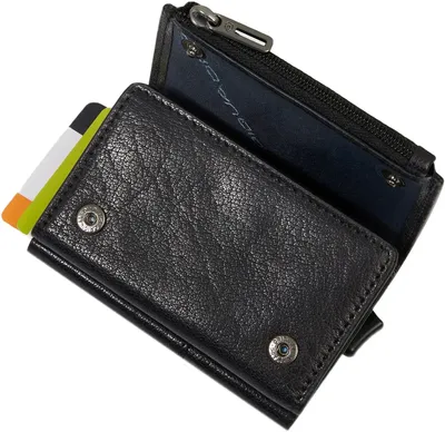 Чехол для карт Piquadro PP5585S141R/N, черный, кожа/алюм., RFID