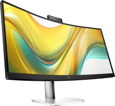 Монитор 34" HP 534pm VA 3440x1440, 100 Гц, 5 мс, 21:9, 400 кд/м², HDMI, DisplayPort, USB-C (100 Вт), веб-камера 5 Мп, встроенные динамики, KVM-модуль, датчик освещения, изогнутый экран 1500R, Flicker Free, черный и серебристый