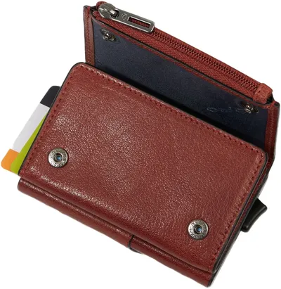 Чехол для карт Piquadro PP5585S141R/CU, табачный, кожа/алюминий