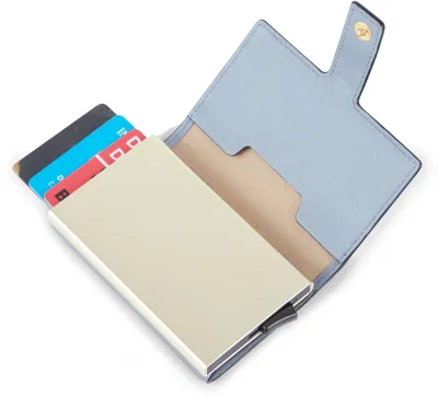 Чехол Piquadro PP5649W92R/AZ3, голубой, кожа/алюминий, RFID