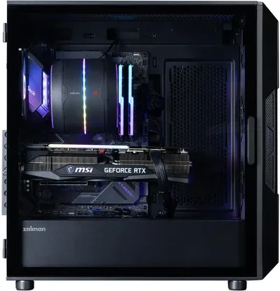 корпус ZALMAN i3 NEO V2, ATX, BLACK, FRONT MESH, WINDOW, 2xCombo (3.5" or 2.5"), 1x2.5", 1xUSB Type C, 1xUSB3.0, FRONT 3x120mm FRGB, REAR 1x120mm FRGB