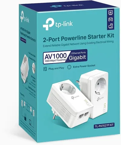 Powerline адаптер TP-Link TL-PA7027P KIT, AV1000, 1 Гбит/с, 2 шт.