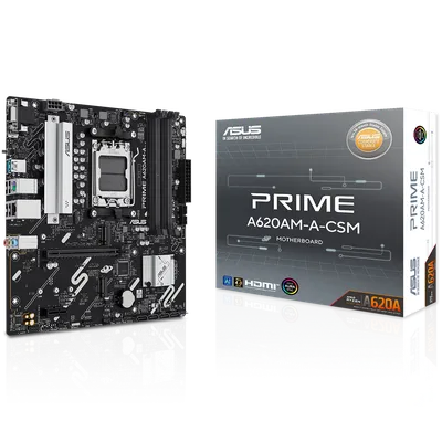 Материнская плата ASUS PRIME A620AM-A-CSM AM5 mATX 4xDDR5 PCIEx16 PCIEx1 2xM.2 DP HDMI VGA GLAN (90MB1MY0-M0EAYC)